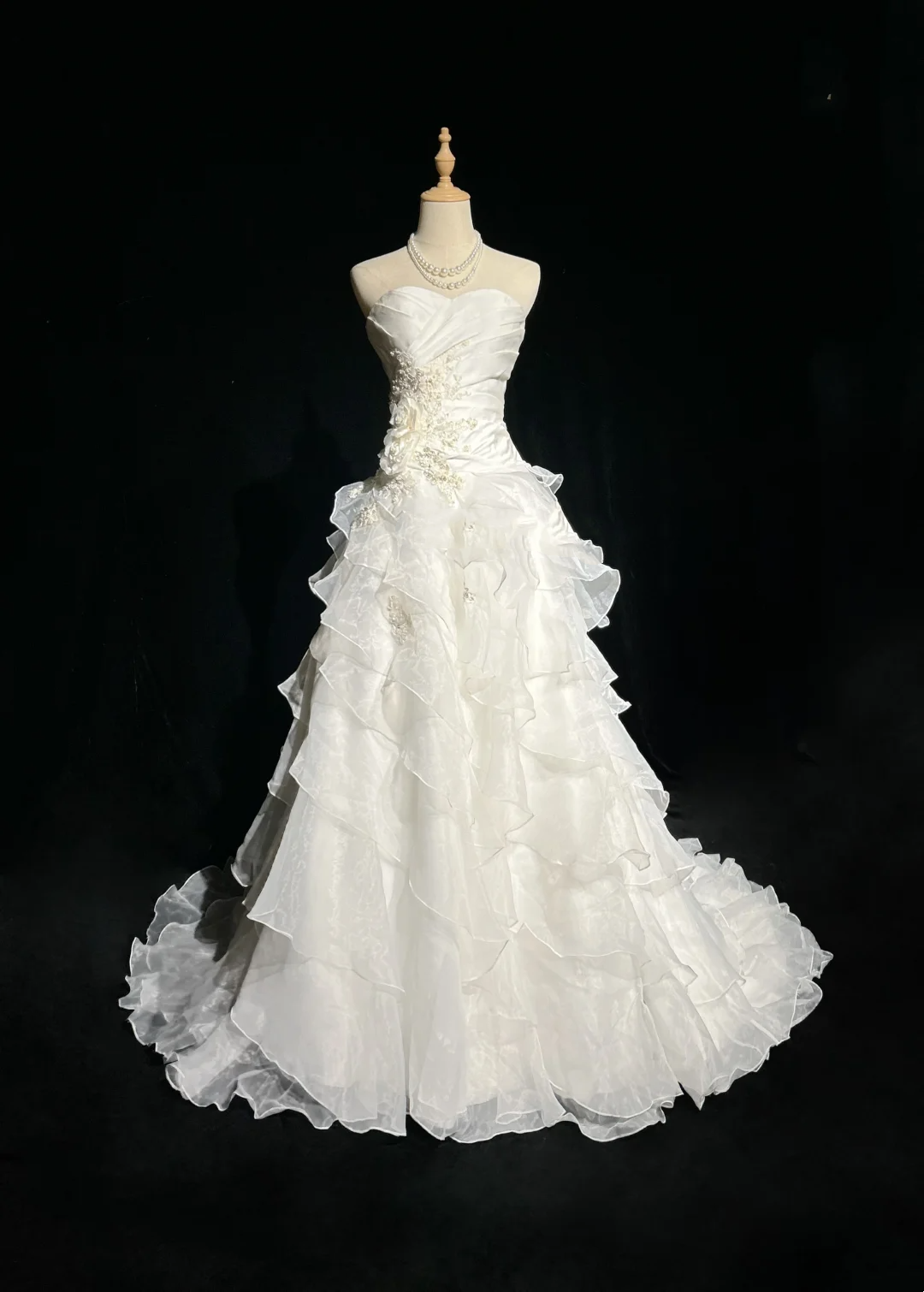 Vestido de novia único, vestido de baile, sin tirantes, de encaje, sin mangas, blanco, años 50, vestidos de novia modestos, DH1105