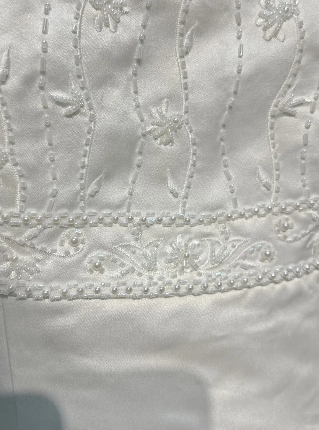 Vestido de novia vintage, corte A, tirantes finos, sin mangas, con perlas, largo, blanco, años 70, elegante, DH1111