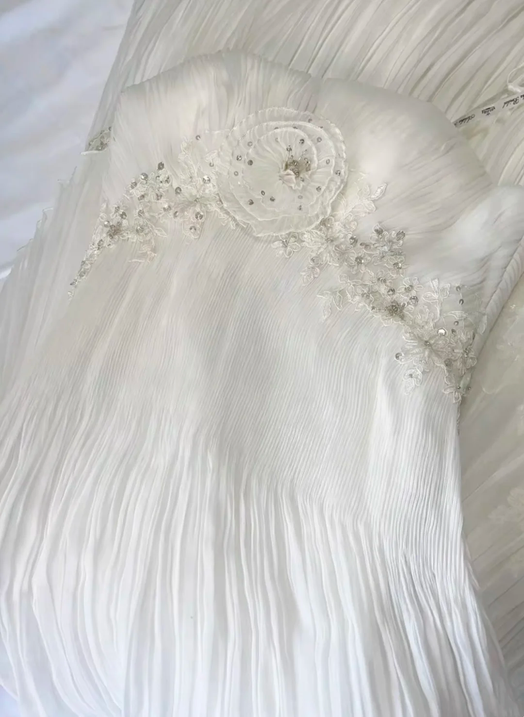 Vestido de novia único, corte A, tirantes finos, encaje, tul, sin mangas, blanco, años 50, vestidos de novia modestos, DH1116