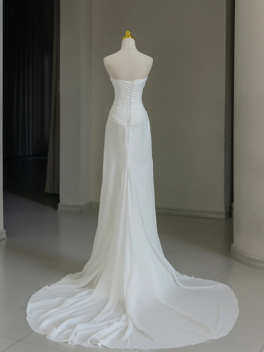 Vestido de novia modesto, con hombros descubiertos y mangas cortas de tul, elegante, DH1134