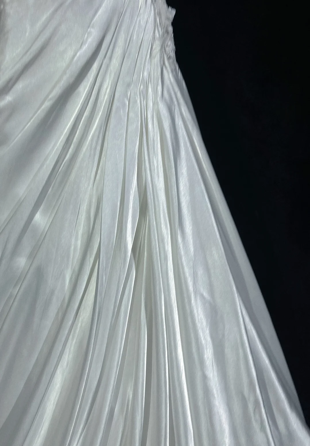 Vestido de novia clásico y elegante, corte sirena, un hombro, largo, blanco, de satén, años 70, estilo vintage, DH1147