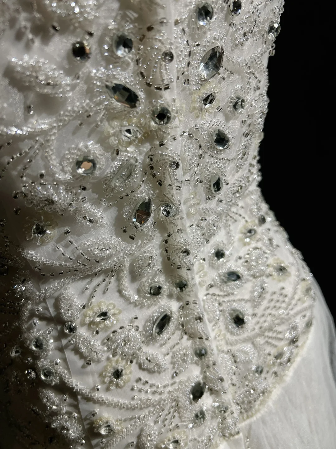 Vestido de novia único, corte A, escote en V, tul blanco, largo, años 90, estilo vintage, DH1256