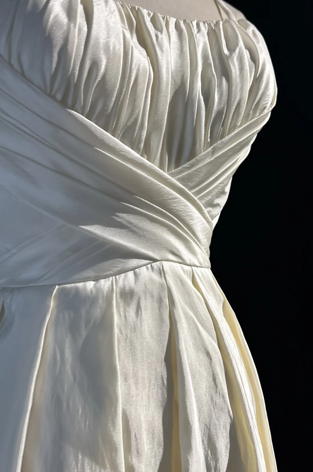 Vestido de novia único con tirantes finos, estilo años 90, blanco, estilo vintage, DH1261