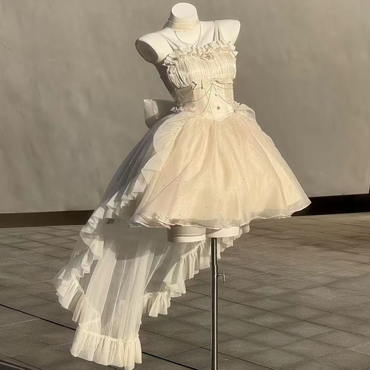 Vestido de fiesta corto de tul con tirantes finos para octavo grado, vestido de cóctel para secundaria, atuendos Hoco DH1616
