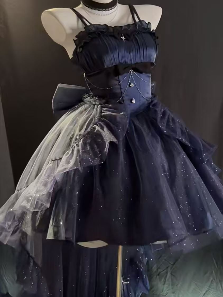 Cute French Style Ladies Fairy High Low Spaghetti Straps Tulle Gotica Formal 8th Grade Homecoming Dresses Lolita Dress Hoco Outfits Lolita Outfits DH1659