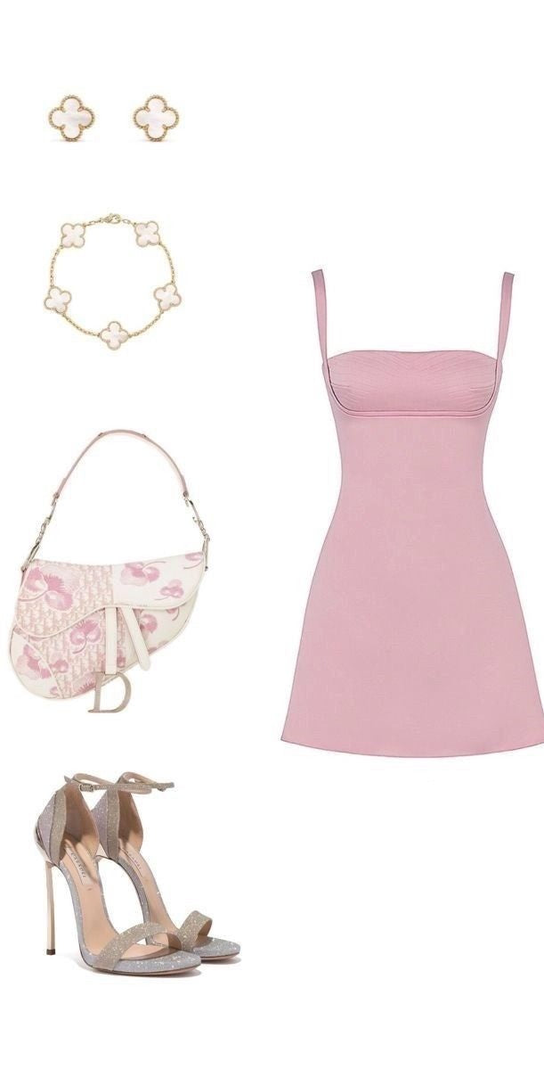 Vestido elegante de corte A con tirantes y escote en rosa, corto y mini, para fiesta de 8.º grado, para escuela secundaria, para cumpleaños número 21, DH1733