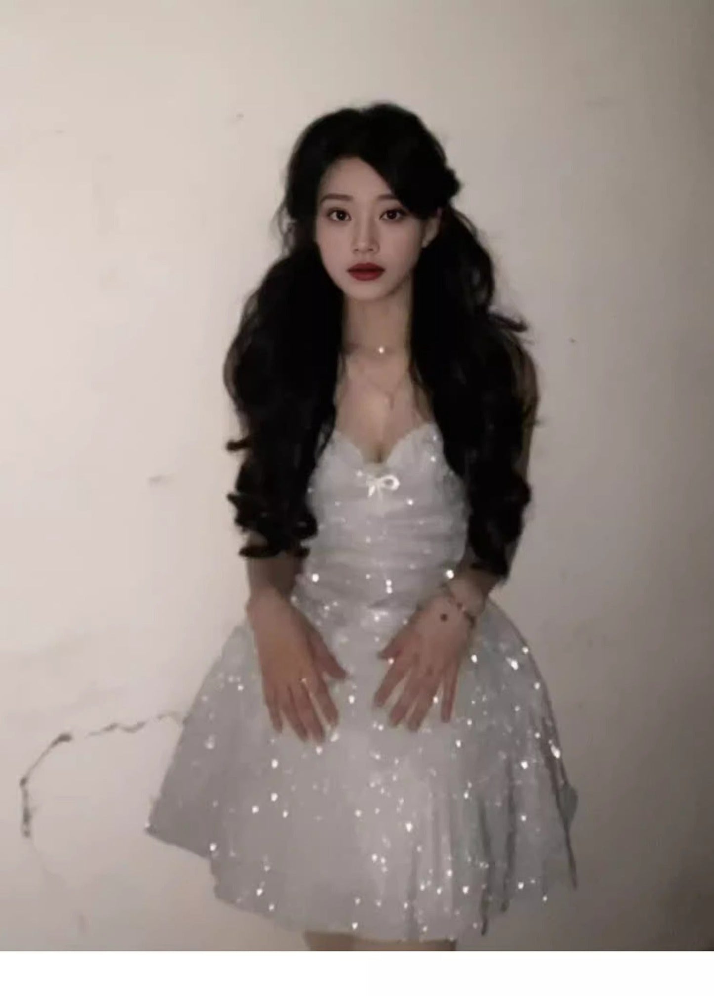 Vestido corto blanco elegante de corte A con tirantes finos y lentejuelas para fiesta de 8.º grado, vestido de fiesta Hoco Court para secundaria, vestido para cumpleaños número 21, atuendos Hoco DH1797