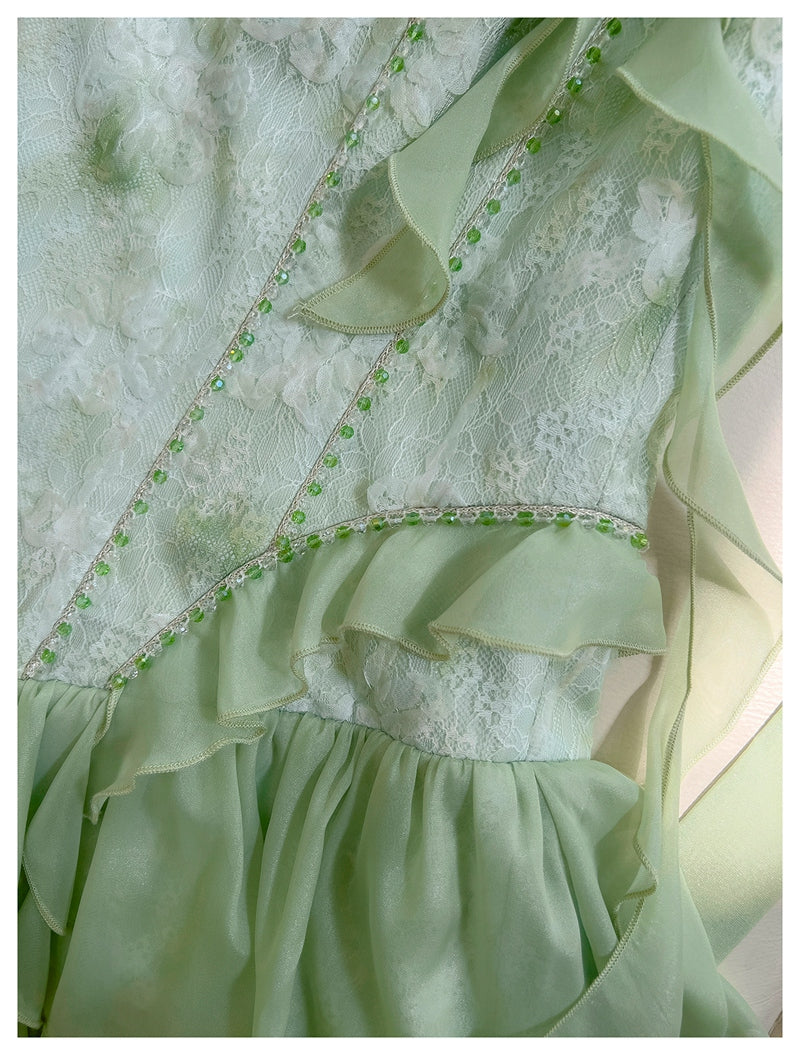 Cute A Line Spaghetti Straps Sage Green Chiffon Grad Dress Inspo Short Mini Formal 8th Grade Homecoming Dresses High School Hoco Court Dress Graduation Dress Hoco Outfits D1901