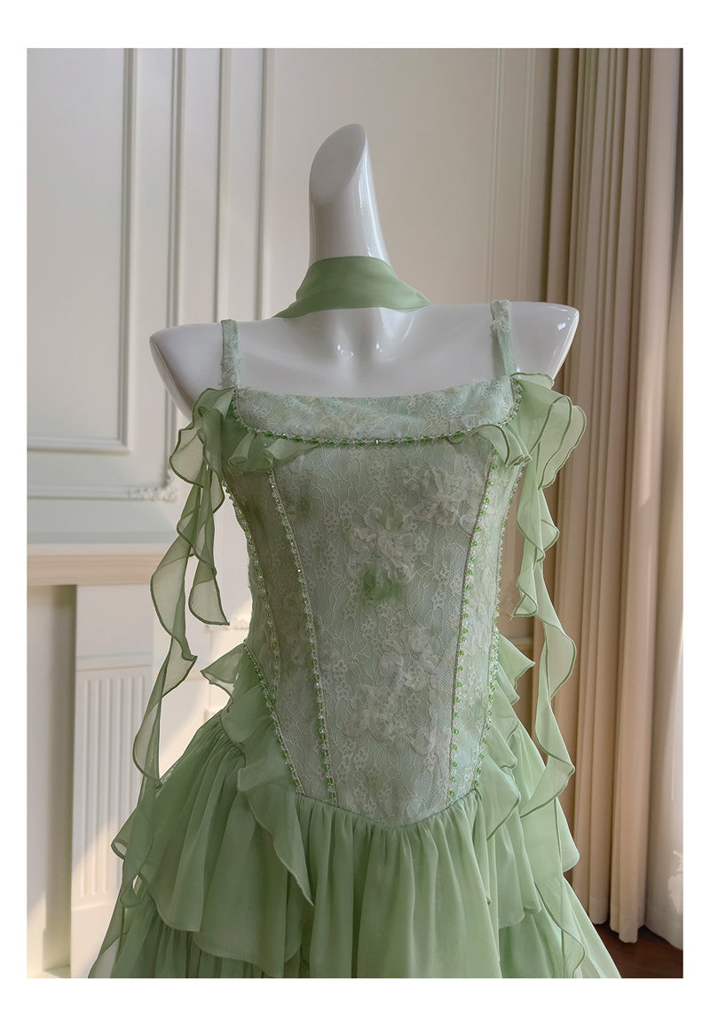 Cute A Line Spaghetti Straps Sage Green Chiffon Grad Dress Inspo Short Mini Formal 8th Grade Homecoming Dresses High School Hoco Court Dress Graduation Dress Hoco Outfits DH1901