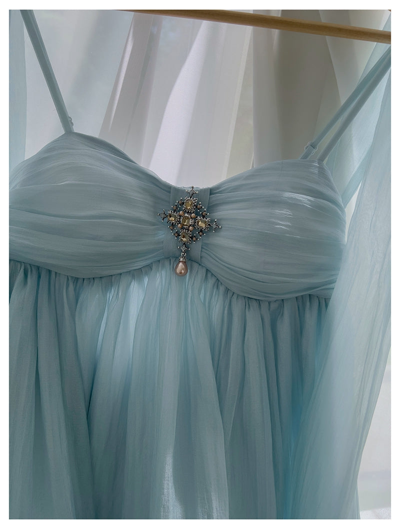 Cute A Line Spaghetti Straps Blue Backless Grad Dress Inspo Short Mini Formal 8th Grade Homecoming Dresses High School Hoco Court Dress Graduation Dress Hoco Outfits DH1904