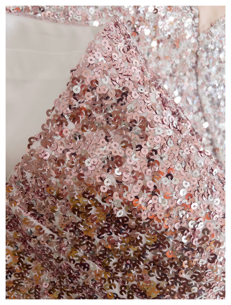 Cute A Line Spaghetti Straps Pink Sequin Grad Dress Inspo Formal 8th Grade Homecoming Dresses High School Hoco Court Dress Short Graduation Dress With Cape DH1909