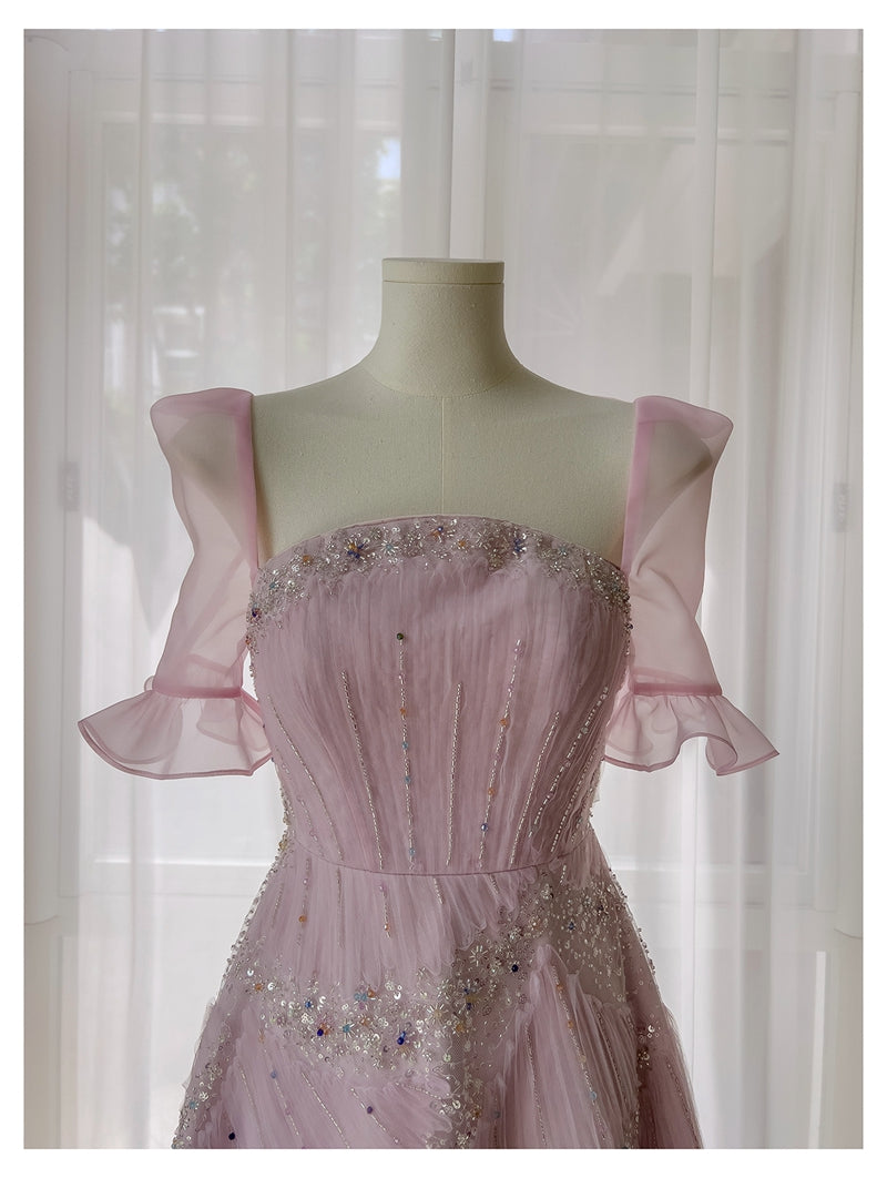 Vestido elegante de graduación con lentejuelas rosas y corte A, inspiración para vestidos de fiesta cortos y mini formales de octavo grado, vestido de fiesta de secundaria, vestido de graduación, vestido de cóctel, atuendos para 16.º cumpleaños DH1917