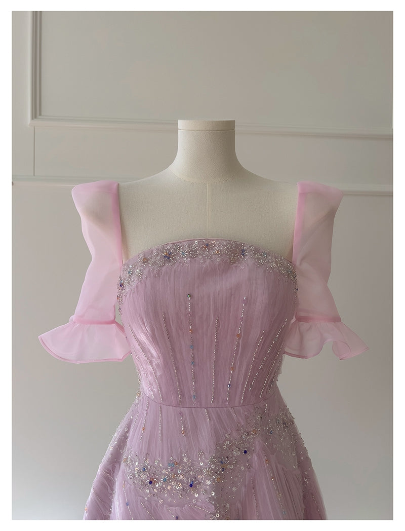 Vestido elegante de graduación con lentejuelas rosas y corte A, inspiración para vestidos de fiesta cortos y mini formales de octavo grado, vestido de fiesta de secundaria, vestido de graduación, vestido de cóctel, atuendos para 16.º cumpleaños DH1917