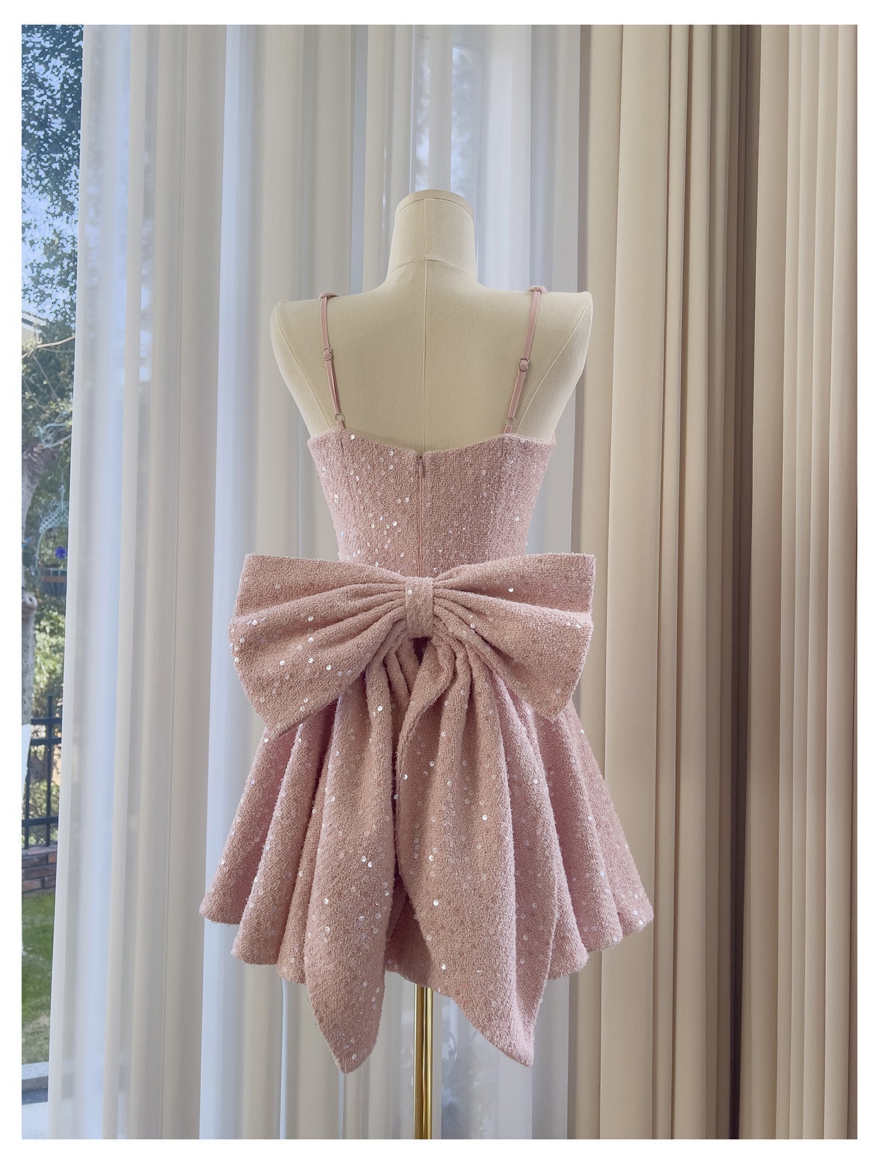 Vestido de cóctel corto rosa, corte A, cuadrado, para octavo grado, formal, de graduación, para escuela secundaria, Hoco Outfits DH1994