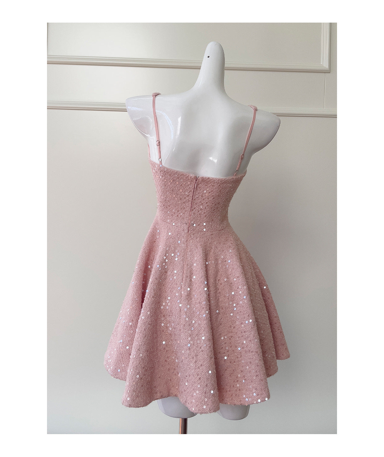 Vestido de cóctel corto rosa, corte A, cuadrado, para octavo grado, formal, de graduación, para escuela secundaria, Hoco Outfits DH1994