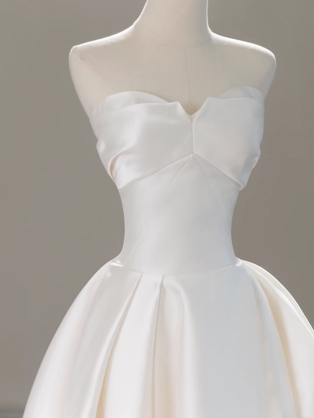 Vestido de novia atemporal, vestido de fiesta, escote corazón, satén blanco, largo, estilo bohemio, modesto, DH2059
