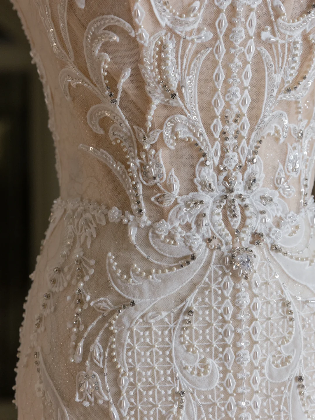 Vestido de novia clásico, corte sirena, escote cuadrado, encaje, tul, largo, modesto, DH2072