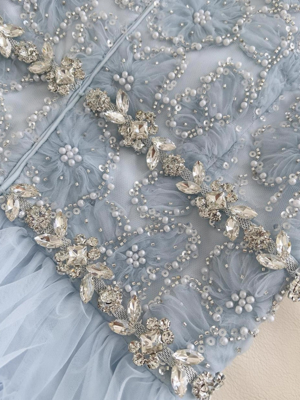 Vestido de fiesta de tul azul cielo claro con escote joya, corte A, para octavo grado, para escuela secundaria, corto, para cumpleaños número 18, para graduación, Hoco Dresses DH2130