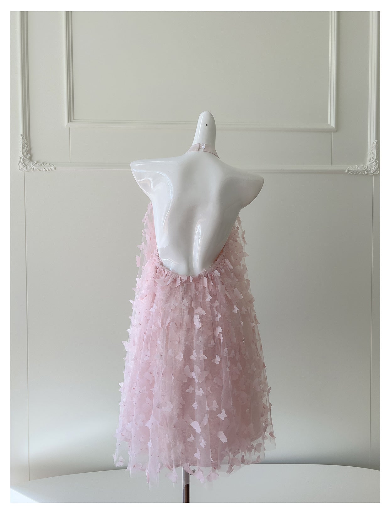 Hermosos vestidos de fiesta de graduación con cuello alto, encaje rosa, corte A, para estudiantes de secundaria, cortos, para cumpleaños número 21, vestidos de graduación, mini vestidos de cóctel DH2307