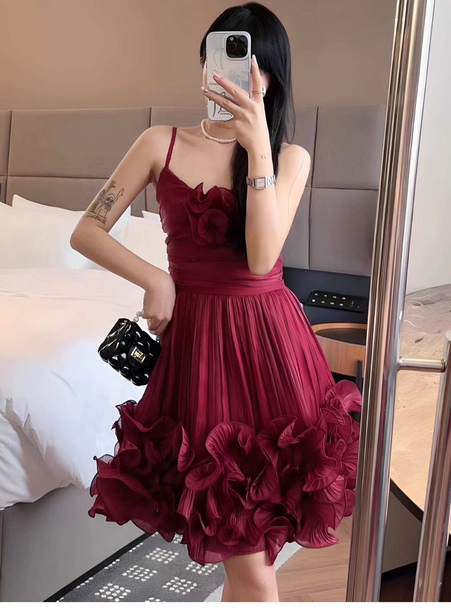 Modest Ball Gown Spaghetti Straps Dusty Blue Formal Homecoming Dresses Short 16th Birthday Outfits Graduation Dress Mini Hoco Dresses DH2531