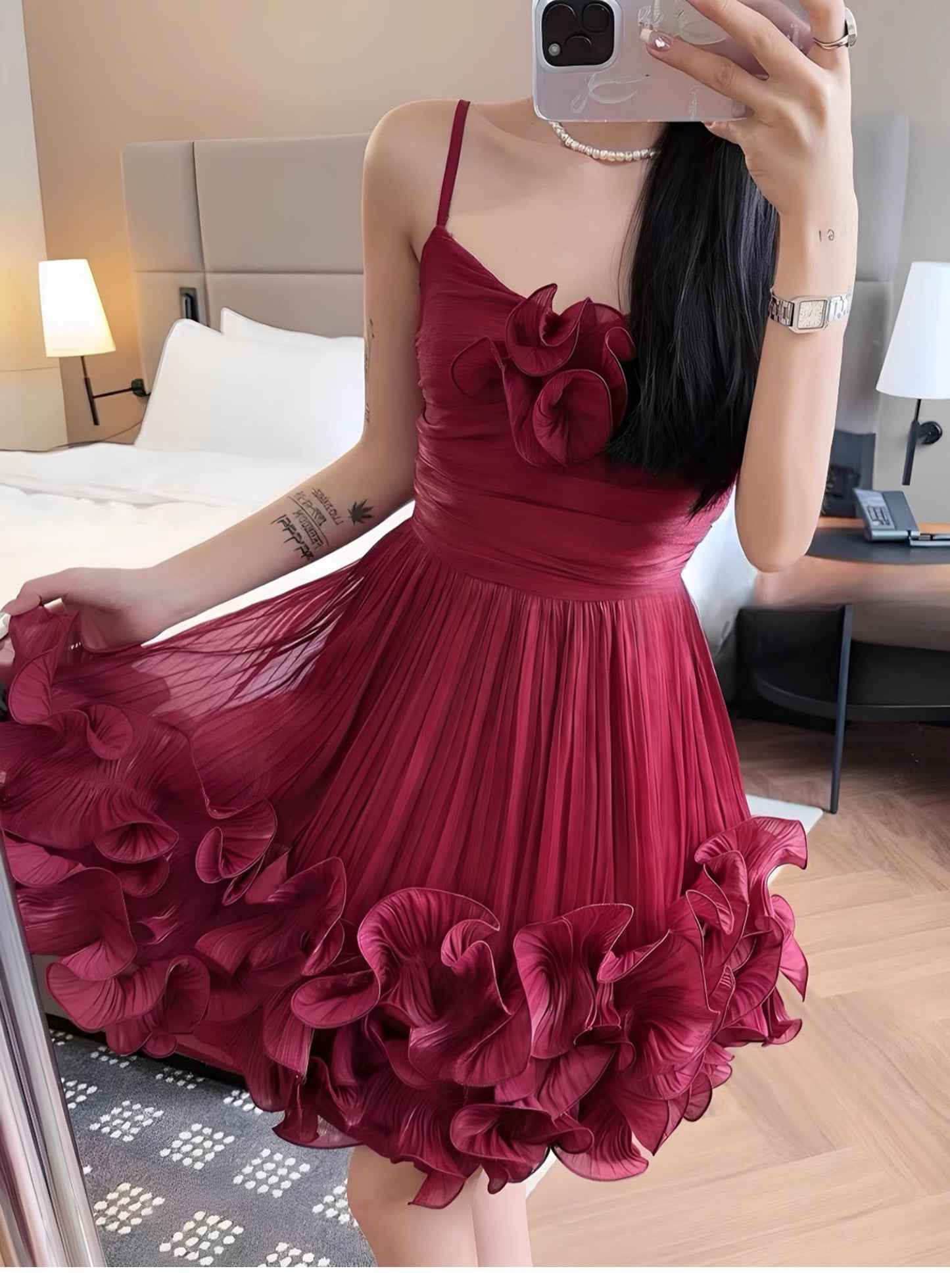 Modest Ball Gown Spaghetti Straps Dusty Blue Formal Homecoming Dresses Short 16th Birthday Outfits Graduation Dress Mini Hoco Dresses DH2531