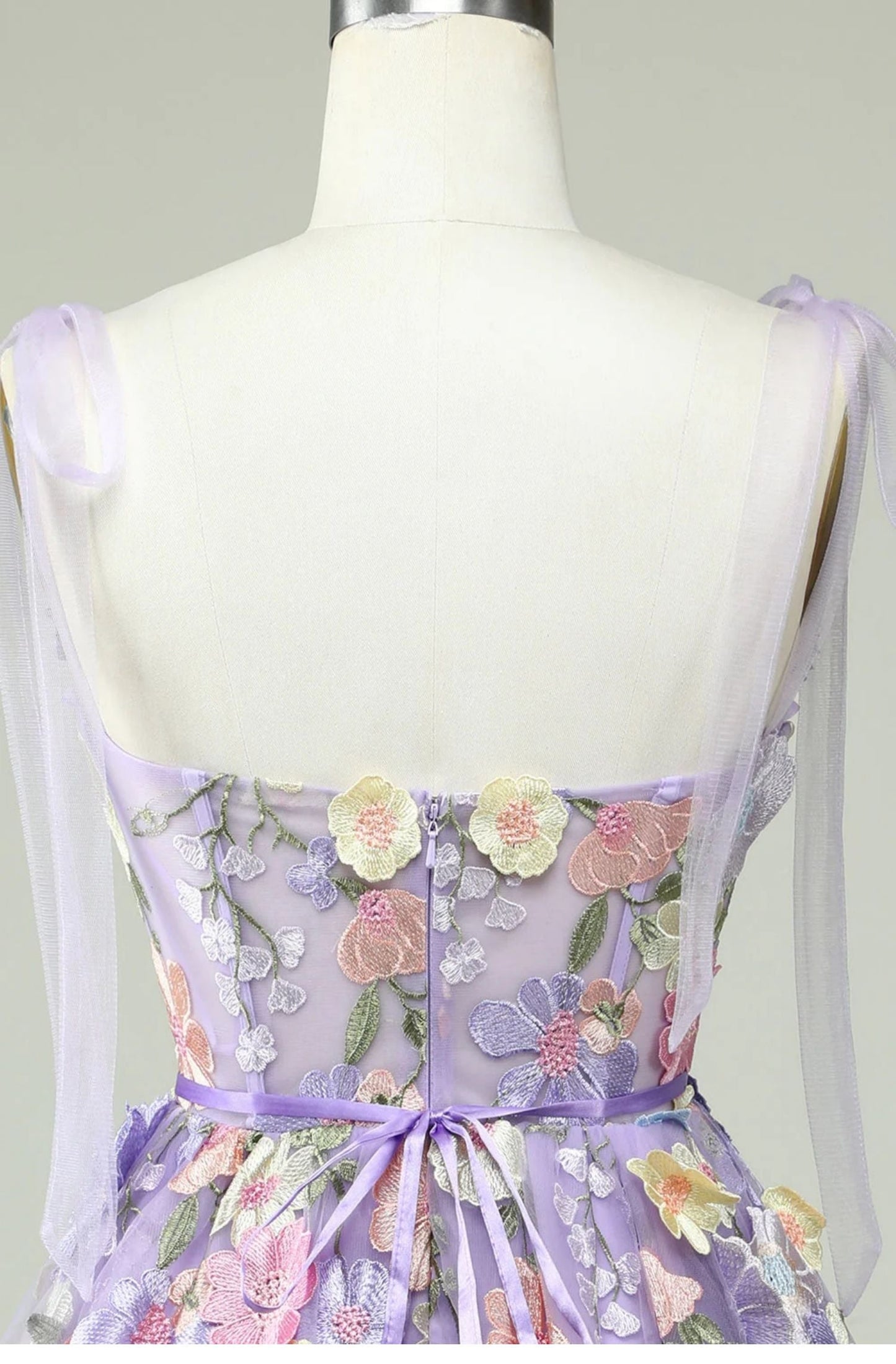 Vestidos de fiesta de tul lila con tirantes finos, corte A, encaje, para 18.º cumpleaños, graduación, minivestidos cortos DH2538