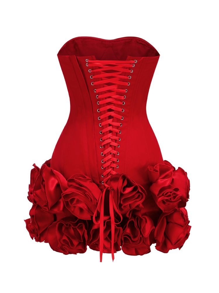 Sexy Sheath Strapless Red Satin Formal Homecoming Dresses 18th Birthday Outfits Graduation Dress Short Mini Hoco Dresses DH2550