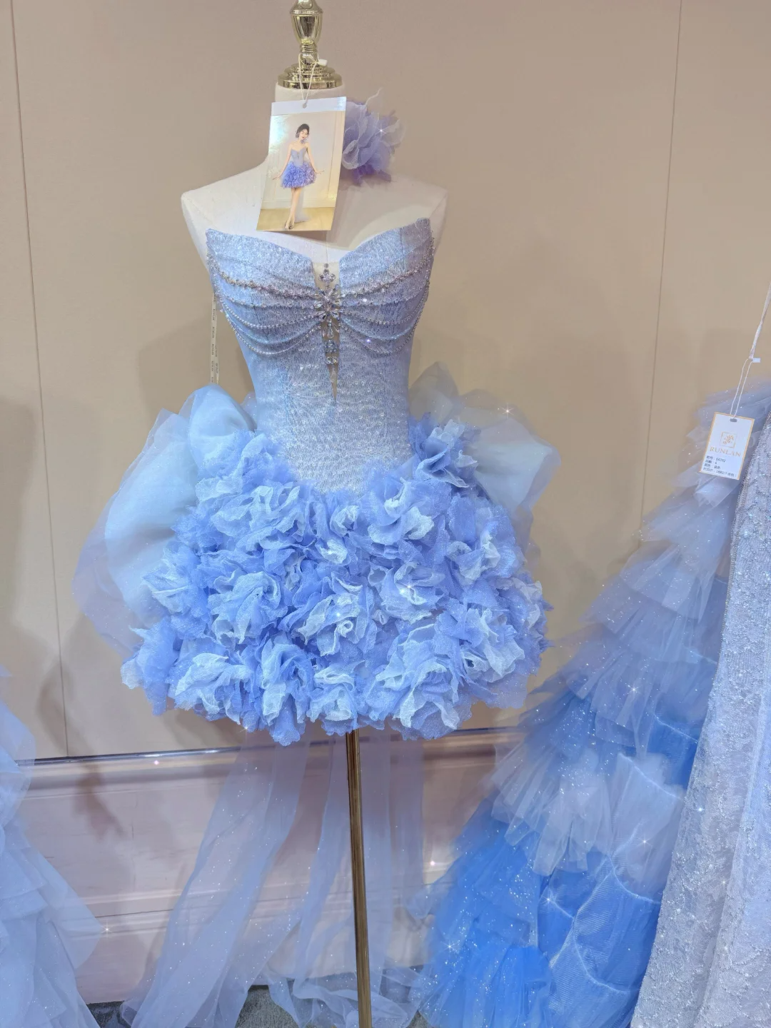 Vestido de fiesta corto de tul azul cielo claro con escote corazón, minivestido formal para octavo grado, vestido de cóctel para secundaria, trajes Hoco DH2558