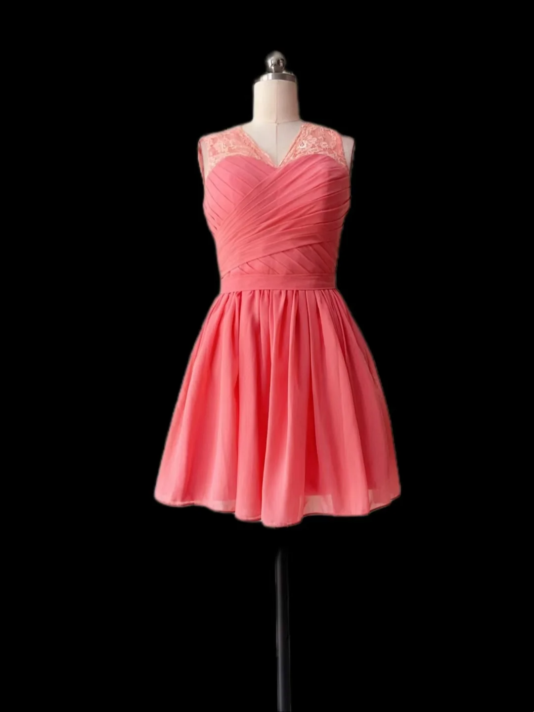 Vestidos de fiesta de gasa con escote en V y corte A, estilo retro, para el regreso a casa, para cumpleaños número 18, vestidos de graduación cortos, minivestidos DH2567