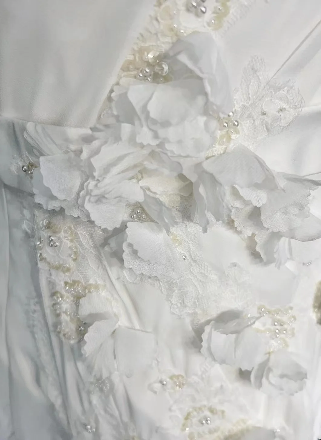 Vestido de novia vintage de corte sirena, de un solo hombro, de gasa, blanco, largo, estilo retro, modesto, DH2676