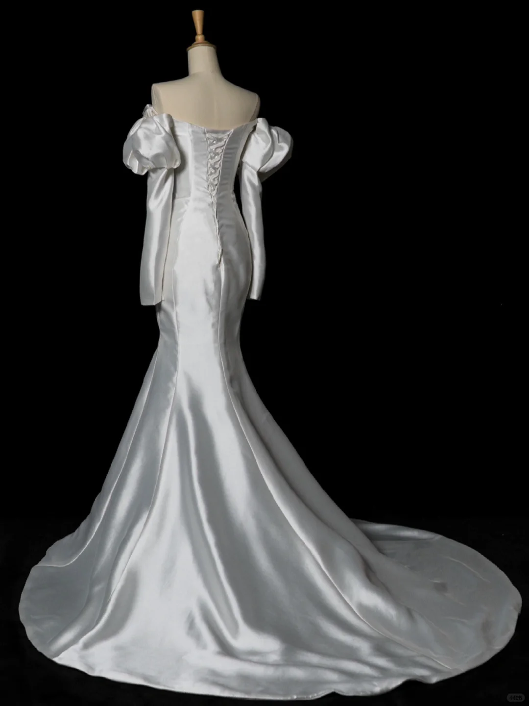 Elegante vestido de novia de sirena sin tirantes, de satén blanco, de verano, de manga larga, DH343