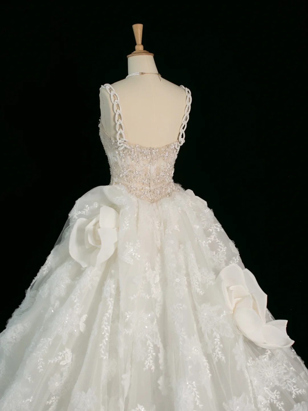 Elegante vestido de novia largo de verano con escote corazón, sin mangas, de encaje blanco, DH381