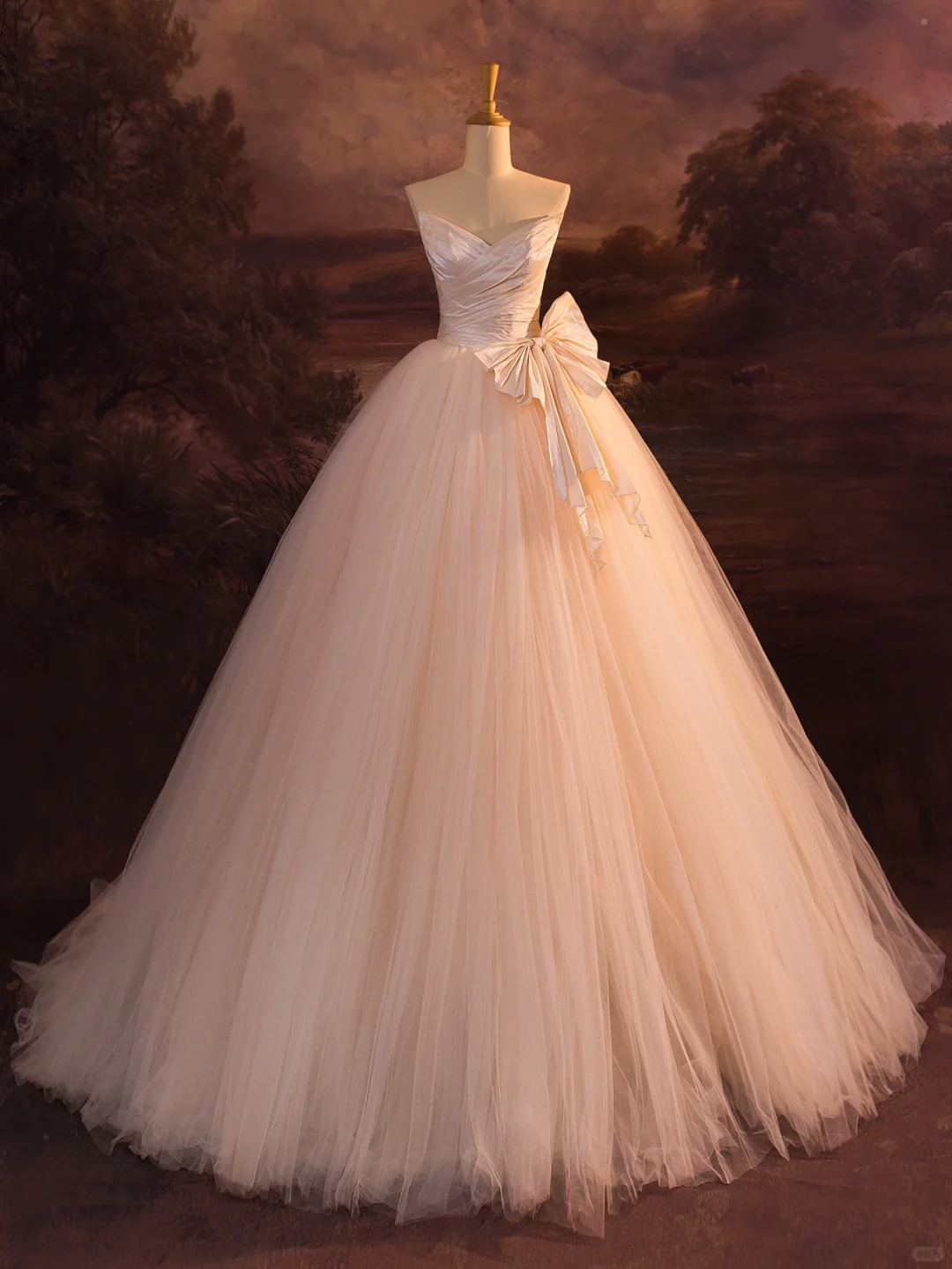Elegante vestido de novia largo de tul sin mangas con escote corazón, DH408