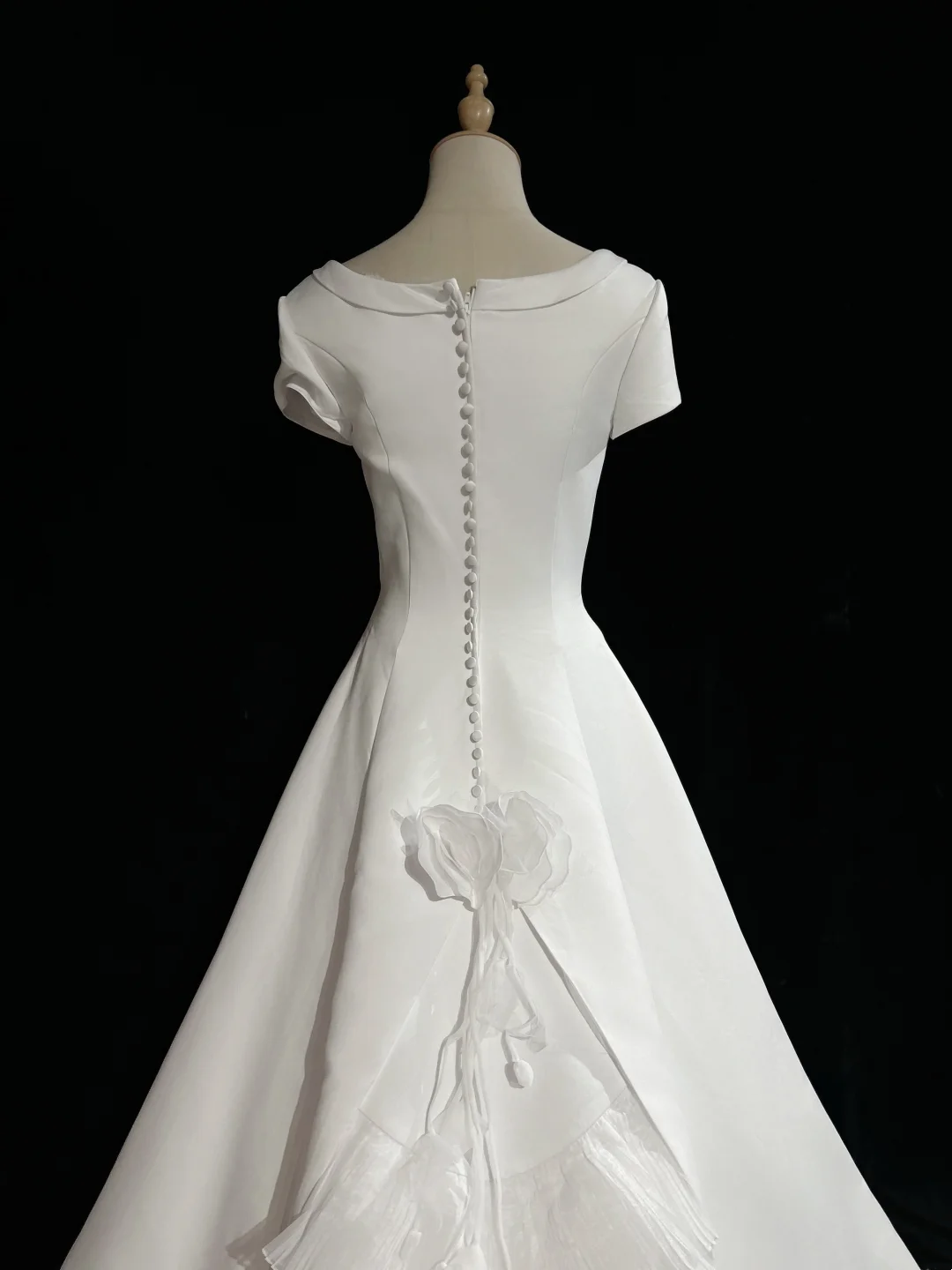Vestido de novia vintage de los años 50 y 40, con escote cuadrado y encaje, blanco, largo, DH528