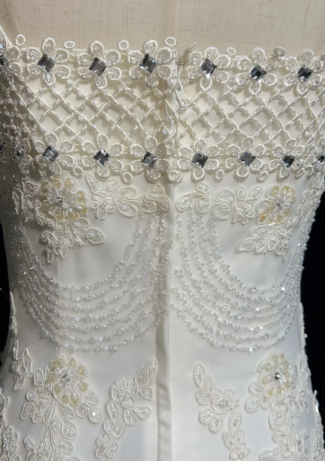 Vestido de novia vintage de los años 70, estilo sirena, tirantes finos, encaje, largo, elegante, DH551