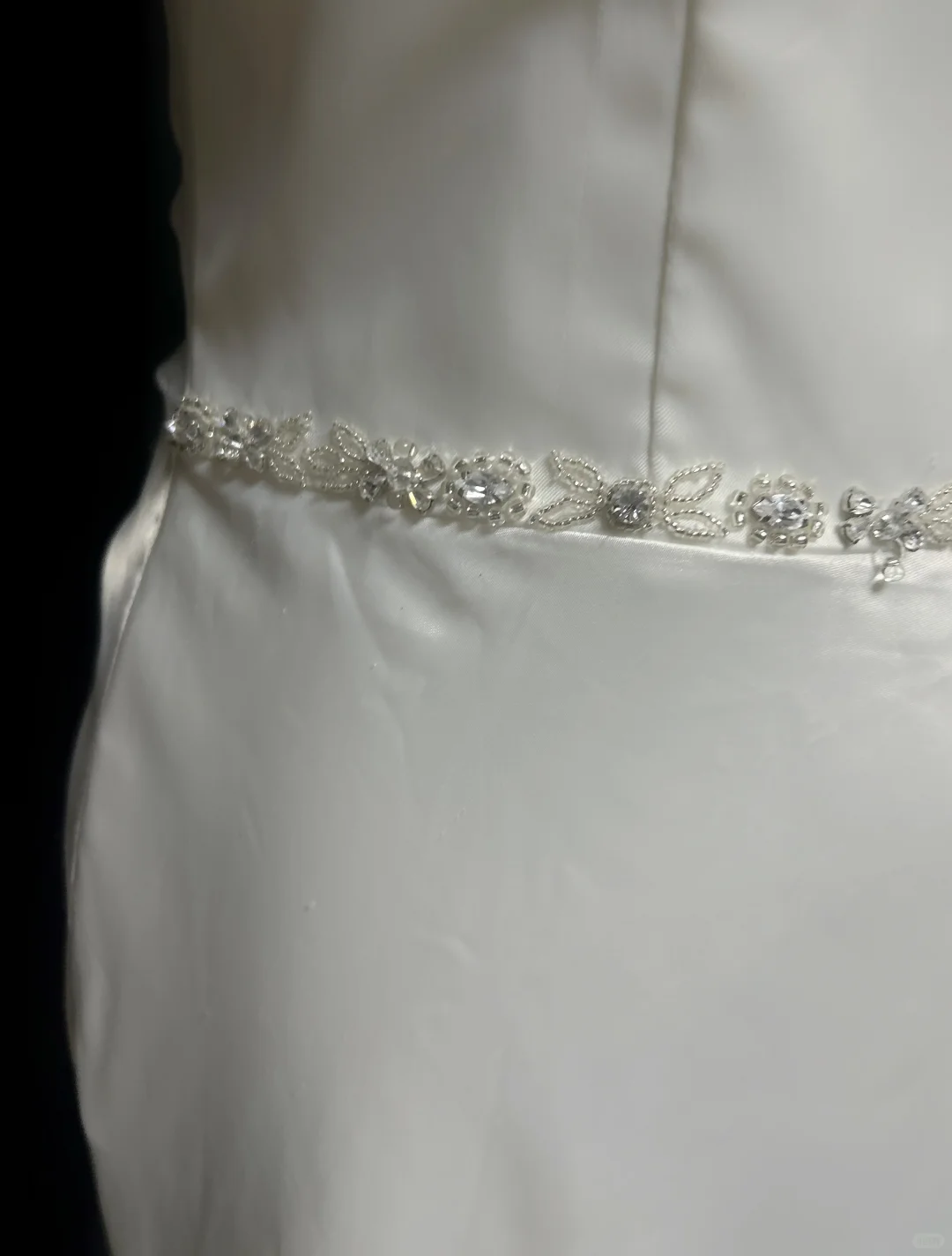 Vestido de novia vintage de los años 70, corte A, escote redondo, satén blanco, largo, elegante, DH562