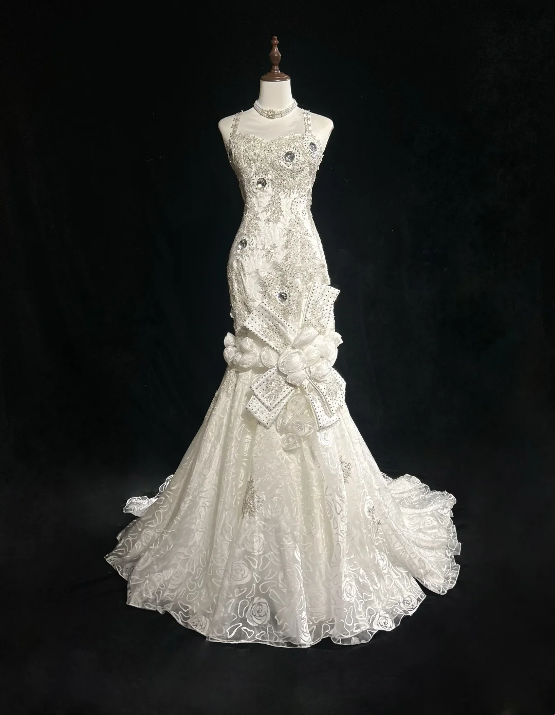Vestido de novia retro de los años 50 y 40, estilo sirena, tirantes finos, tul, largo, elegante, DH566