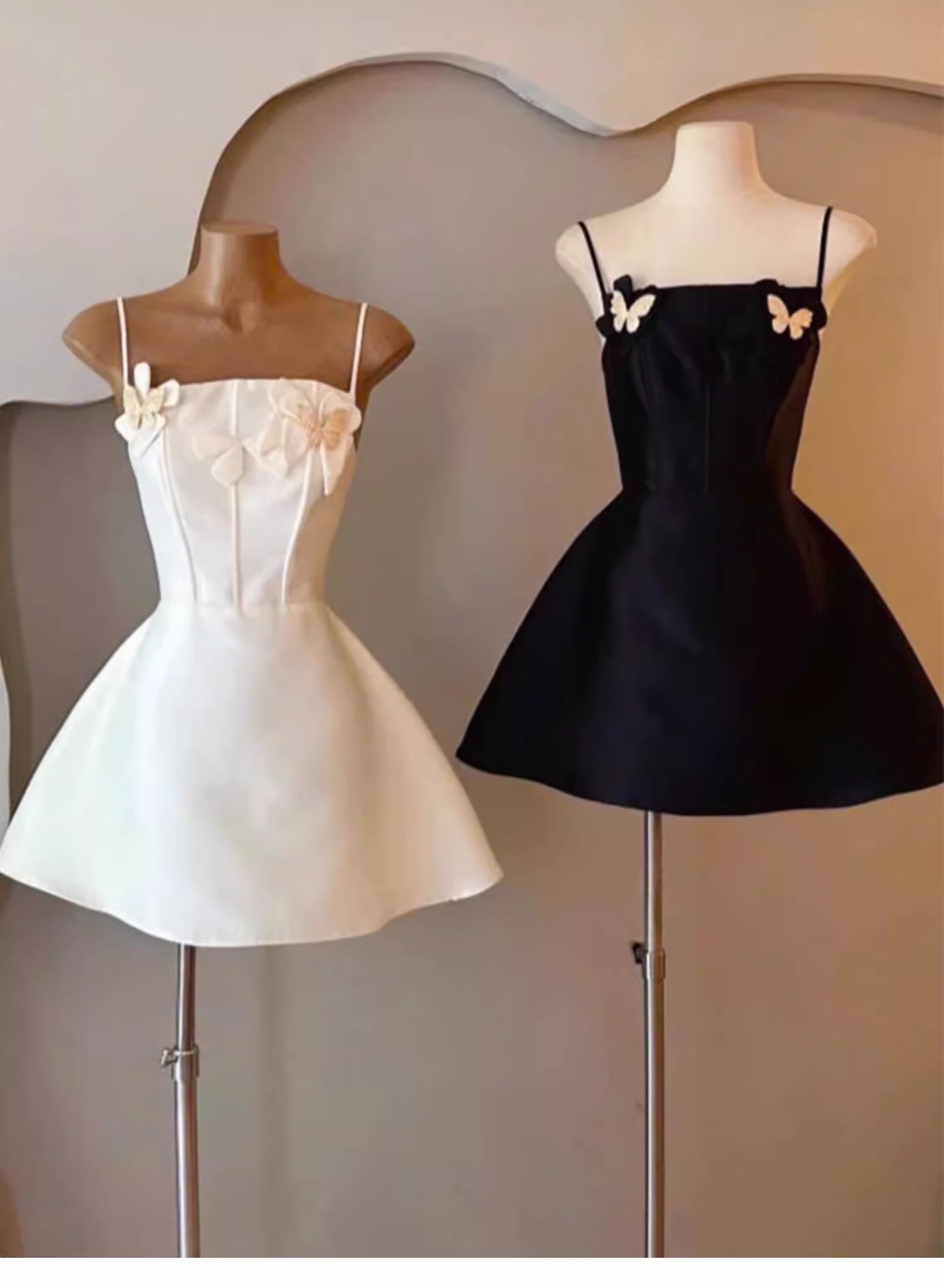 Cute A Line Spaghetti Straps Satin Formal 8th Grade Homecoming Dresses Summer Middle School Hoco Dress Homecoming Outfits DH603