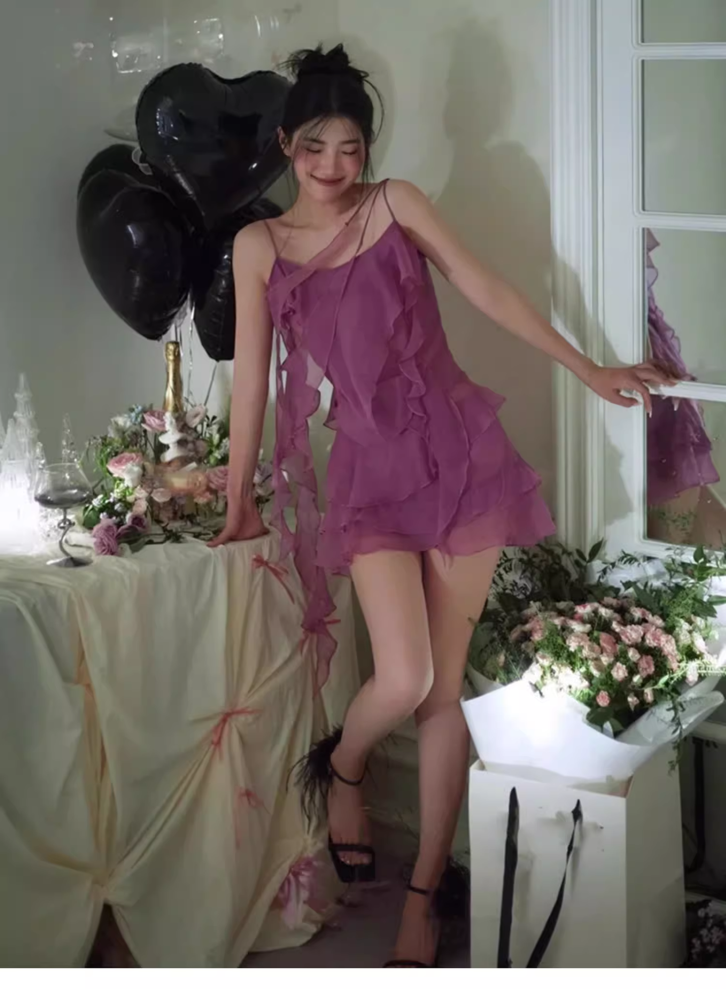 Cute A line Spaghetti Straps Grape Sleeveless Short Formal 8th Grade Homecoming Dresses Summer Middle School Hoco Dress Homecoming Outfits DH607