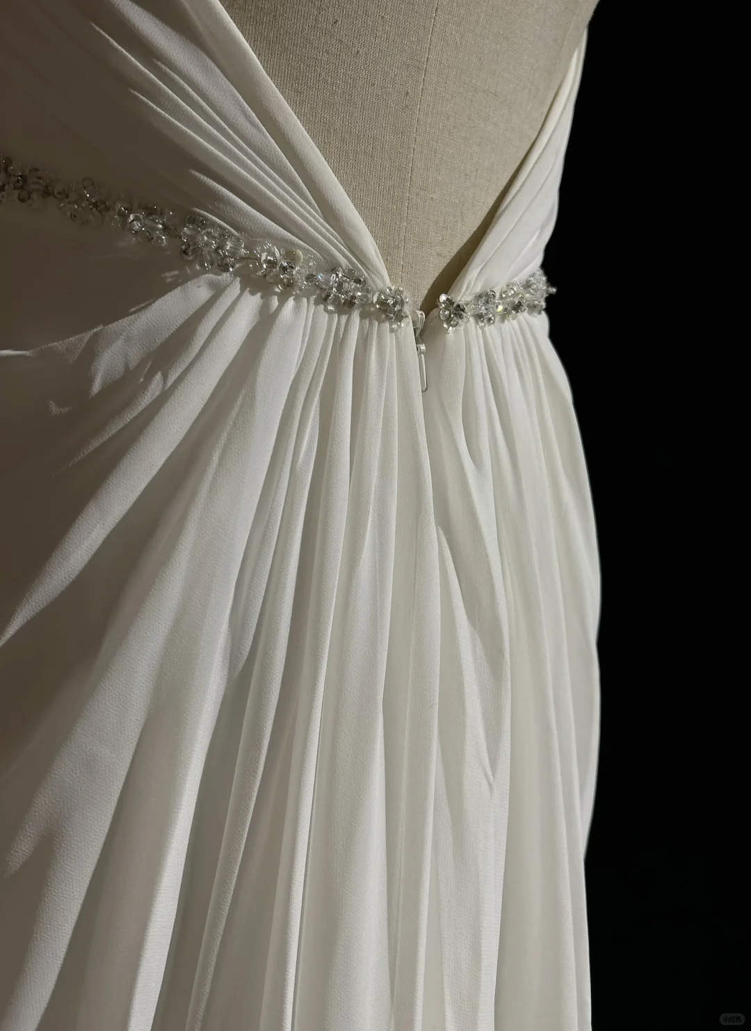 Vestidos de novia vintage de corte A, escote redondo, de gasa blanca, largos, años 40 y 50, elegantes, DH672