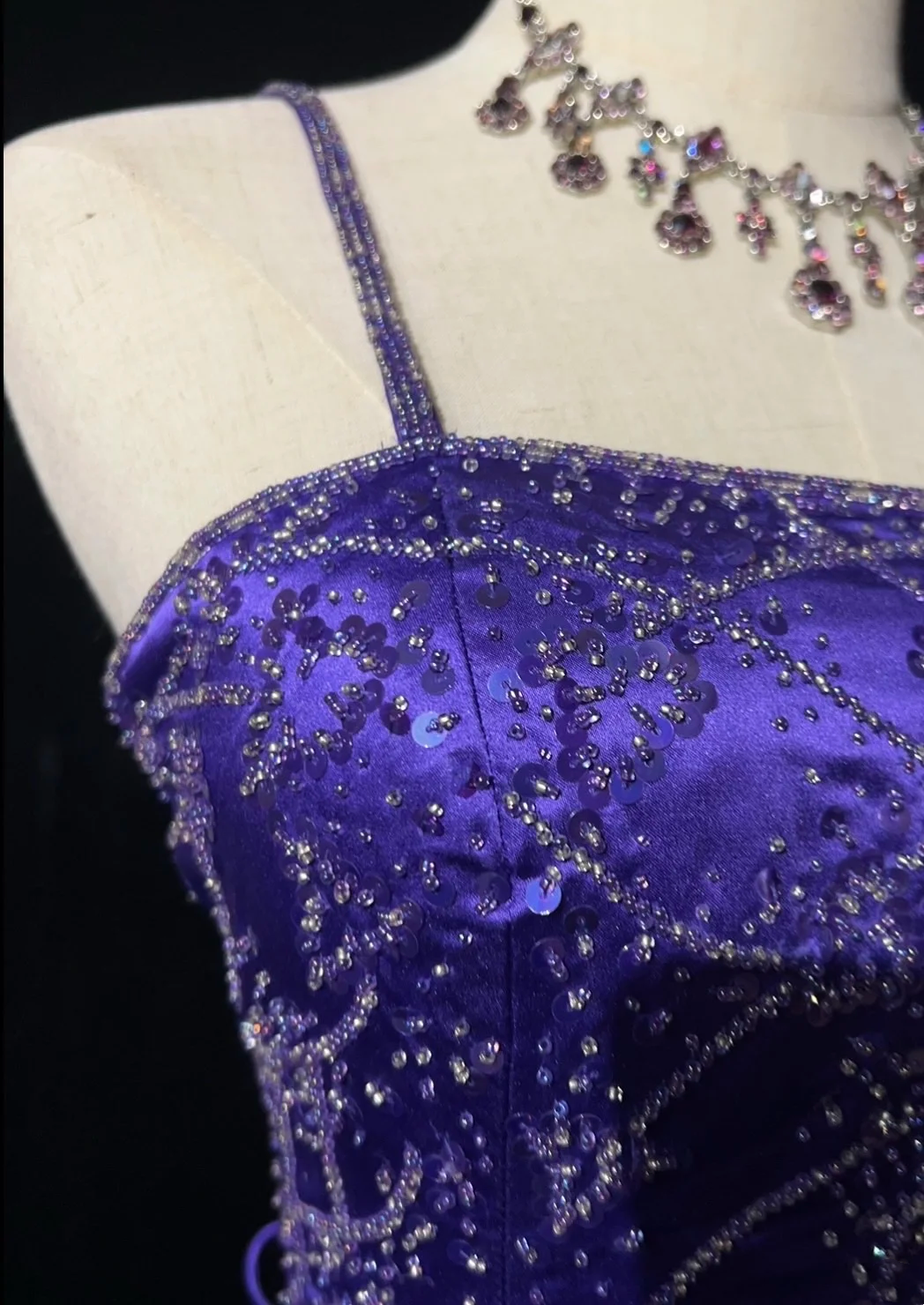 Elegante vestido de fiesta de sirena con tirantes finos, color uva, de satén, sin espalda, para verano, para 20 cumpleaños y 18 años, DH675