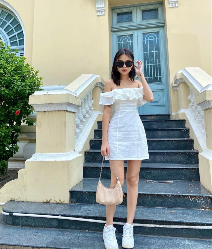 Vestido corto blanco con hombros descubiertos para fiesta de 8.º grado, estilo Hoco, para verano, DH697