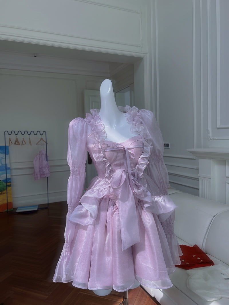 Vestidos cortos elegantes de Hoco, corte A, tirantes, color lila, minivestido azul, vestidos formales para el regreso a casa de octavo grado, trajes de verano para la escuela secundaria DH73