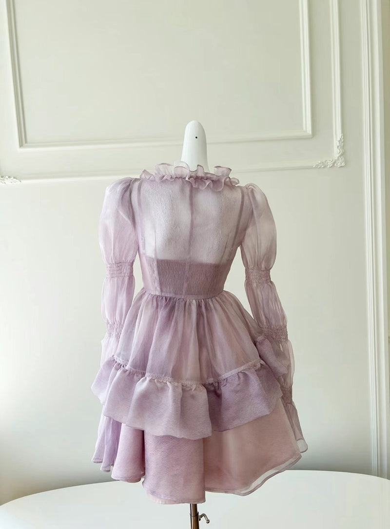 Vestidos cortos elegantes de Hoco, corte A, tirantes, color lila, minivestido azul, vestidos formales para el regreso a casa de octavo grado, trajes de verano para la escuela secundaria DH73