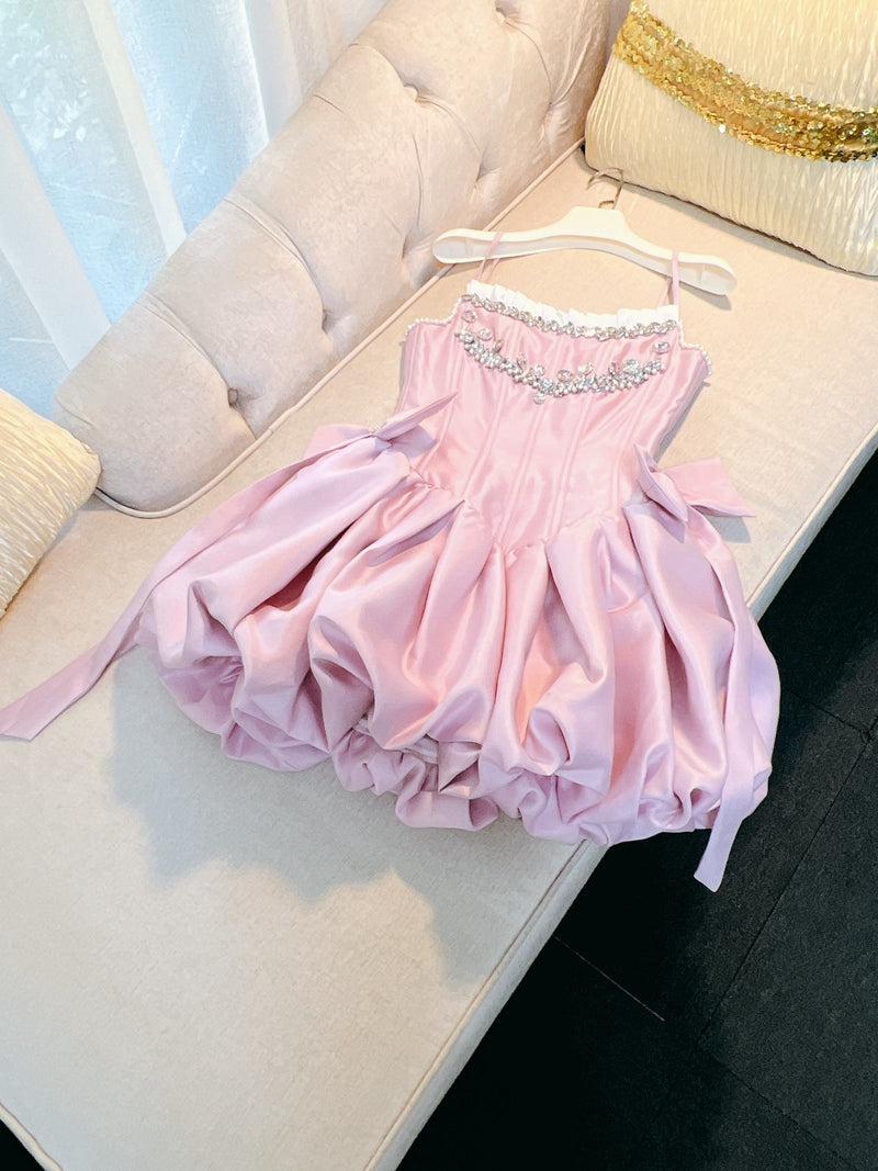 Vestidos cortos elegantes de Hoco, vestido de fiesta con tirantes finos, rosa, vestidos formales de regreso a casa para octavo grado, trajes de regreso a casa de verano para escuela secundaria DH80