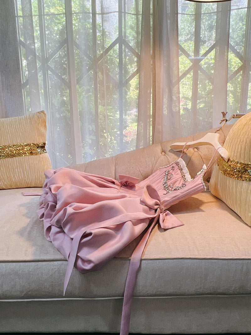 Vestidos cortos elegantes de Hoco, vestido de fiesta con tirantes finos, rosa, vestidos formales de regreso a casa para octavo grado, trajes de regreso a casa de verano para escuela secundaria DH78