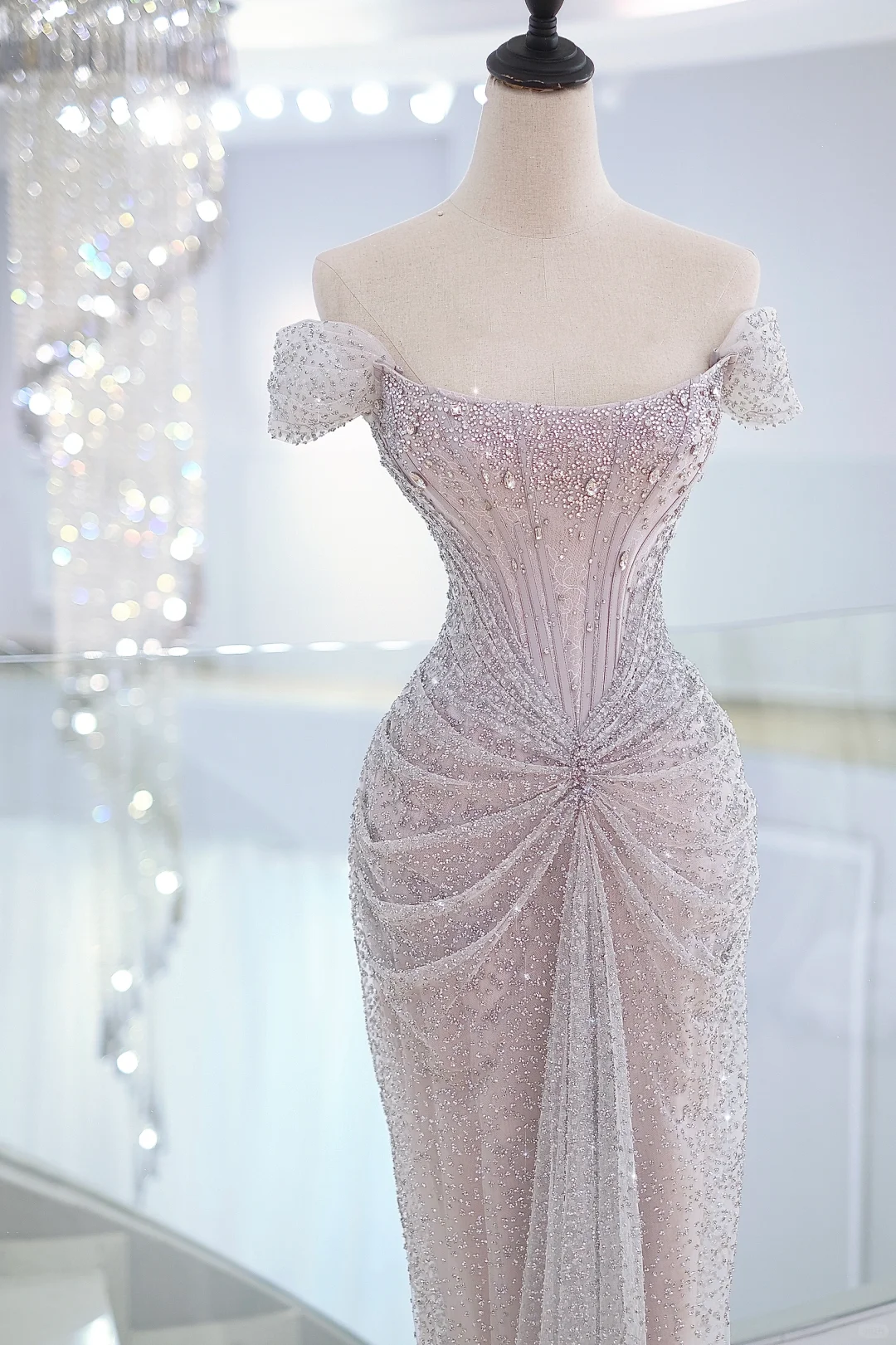 Elegante vestido de fiesta de sirena con hombros descubiertos y lentejuelas, para verano, para 20 cumpleaños y 18 años, DH883