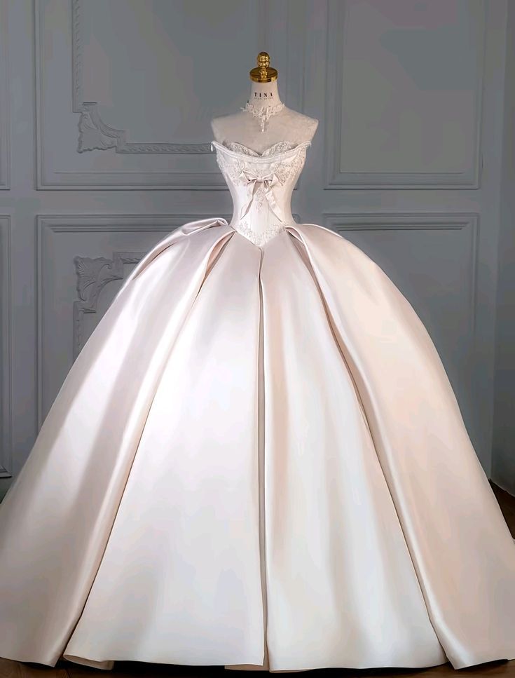 Princess Bridal Dress Ball Gown Sweetheart Sleeveless Satin Light Pink Wedding Dresses Pretty Bridal Gowns DH943