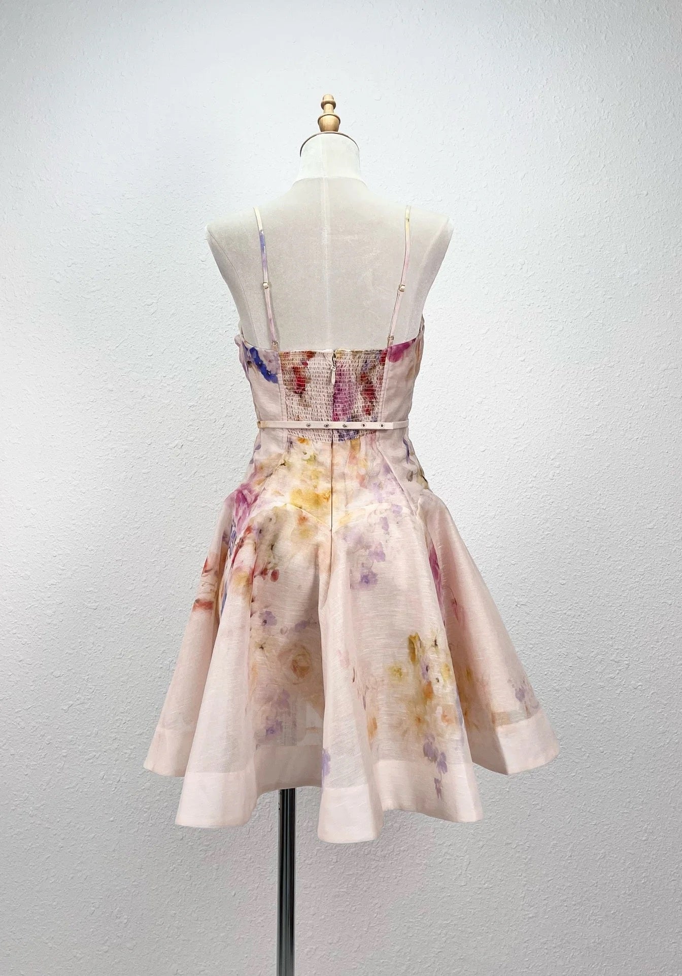 Vestido corto de verano con tirantes finos, sexy, con estampado floral rosa, para cumpleaños, para fiesta de 18 años, DP1051