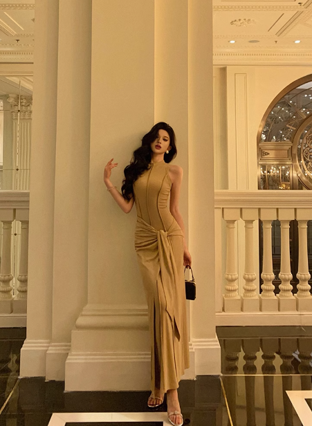 Vestido elegante de sirena sin mangas para 21 cumpleaños. Ideas de vestidos de cumpleaños para mujeres (DP1286).
